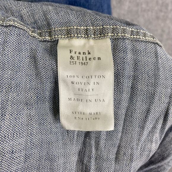 Frank & Eileen Distressed Vintage Wash Mary Classic Shirt Dress Size Small - Picture 13 of 13